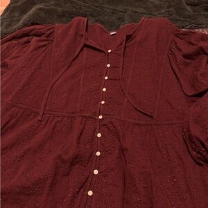 Old Navy Burgundy Blouse